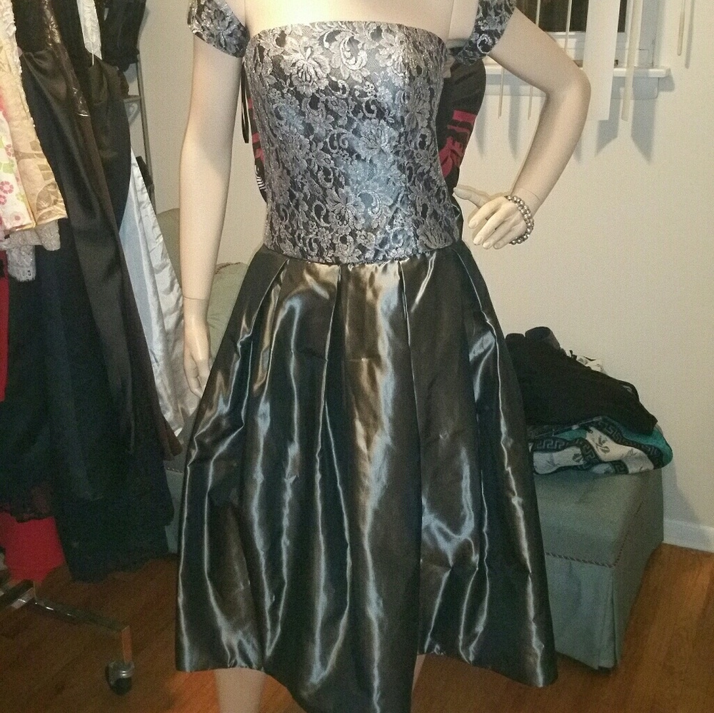 Satin and lace dress